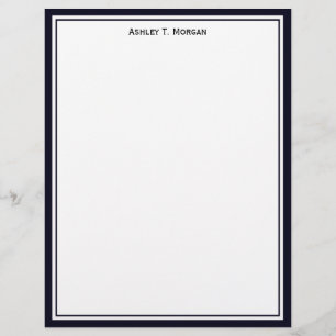 Einfacher dunkelblau / Personalisierter Letterhead