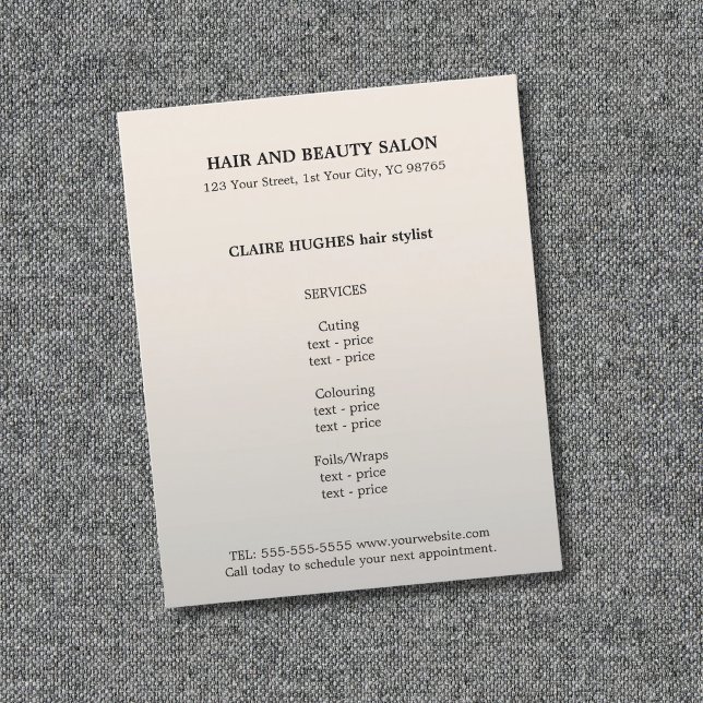 Einfacher Elegant Falsch Silver Hairsteher Flyer (Von Creator hochgeladen)