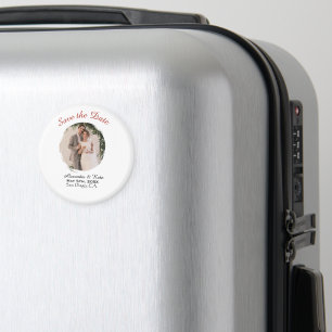 Einfacher Eleganter Foto-Save-the-Date-Magnet Magnet