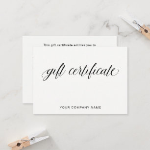 Einfacher eleganter Geschenkgutschein der Rabattkarte