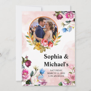 Einfacher Eleganter Hochzeit-Save-the-Date-Text mi Einladung