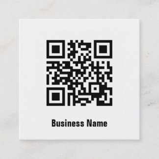 Einfacher eleganter klassischer Schwarzweiss-QR Quadratische Visitenkarte