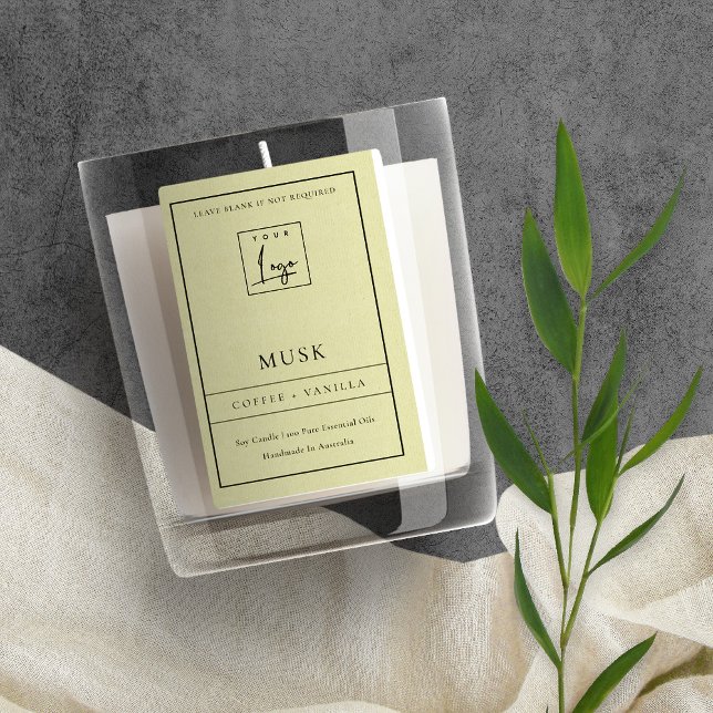 EINFACHER ELEGANTER KRAFT MODERNER LOGO-GRENZKANDL LEBENSMITTELETIKETT (Von Creator hochgeladen)