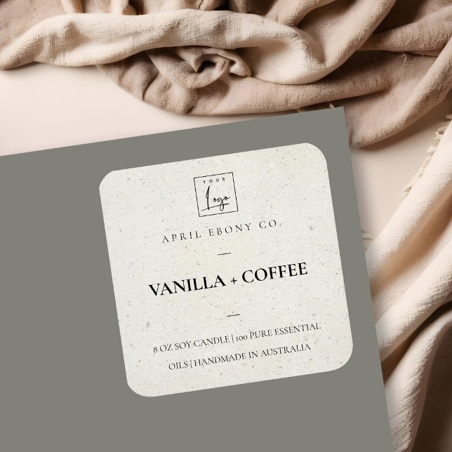 EINFACHER ELEGANTER MINIMAL-LOGO-SPEZIELTER STEIN QUADRATISCHER AUFKLEBER (Von Creator hochgeladen)