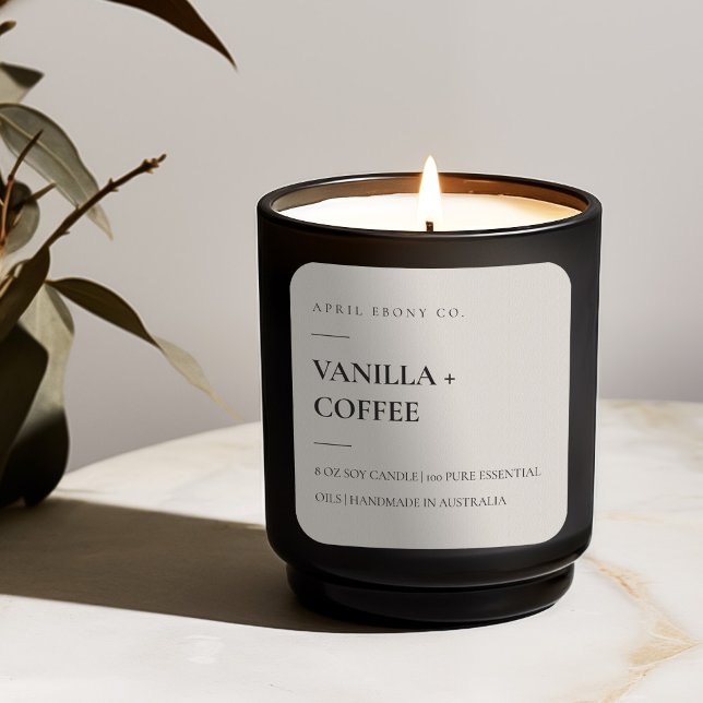 EINFACHER ELEGANTER MINIMAL MODERNER DUSKY WEISS QUADRATISCHER AUFKLEBER (Von Creator hochgeladen)