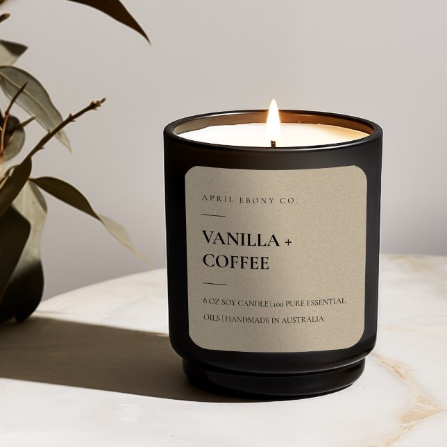 EINFACHER ELEGANTER MINIMAL MODERNER RUSTISCHER KR QUADRATISCHER AUFKLEBER (Von Creator hochgeladen)