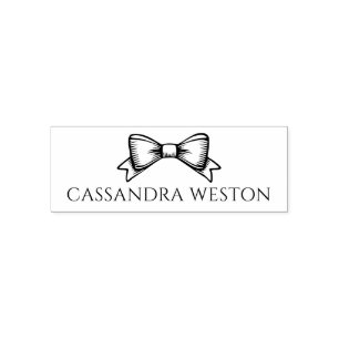 Einfacher Eleganter Minimalistischer Name mit Schl Permastempel