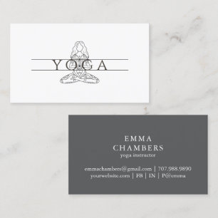 Einfacher Eleganter Moderner Yoga-Inder Lotus-Posi Visitenkarte