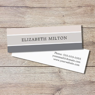 Einfacher eleganter Pastell Stripes Berater Mini Visitenkarte