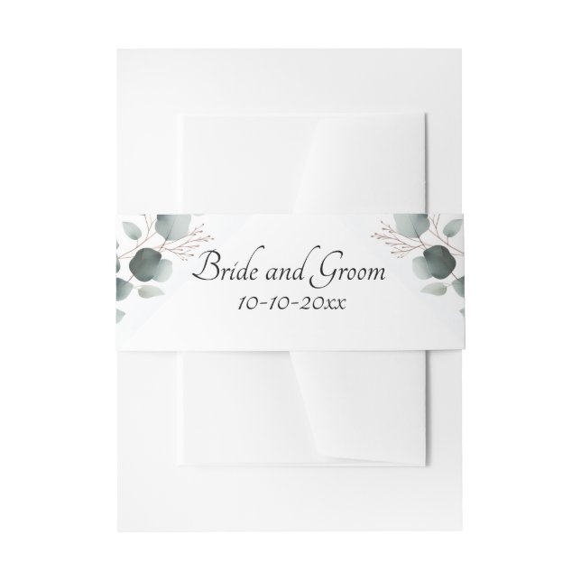 Einfacher Eukalyptus Einladungsbanderole (Vorderseite Beispiel)