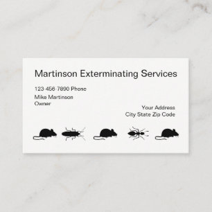 Einfacher Exterminator Businesscards Visitenkarte