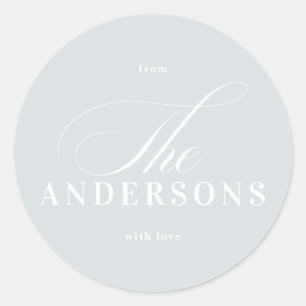 Einfacher Familienname Weihnachtsaufkleber Runder Aufkleber