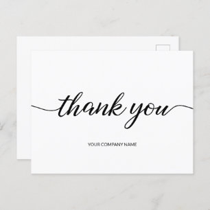 Einfacher Firmenname Vielen Dank, Script Postkarte