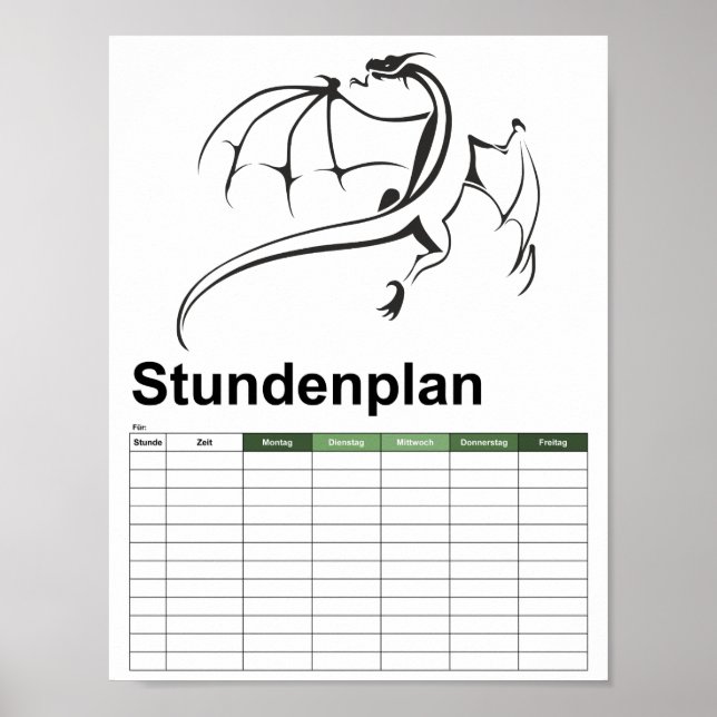 Einfacher fliegender Drache Poster (Vorne)