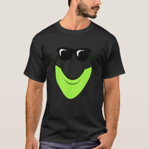 Einfacher Frosch Cooler Frosch Gesicht Tierdruck F T-Shirt