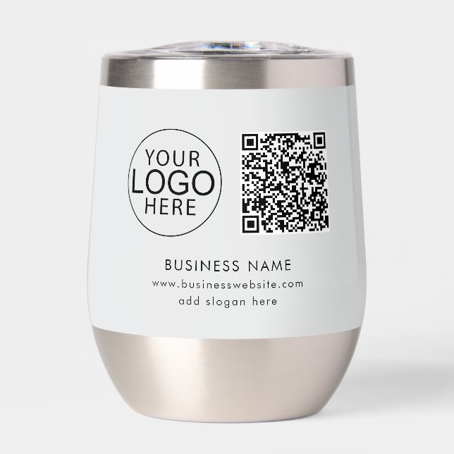 Einfacher Geschäftslogo-QR-Code für Unternehmensve (Vorderseite)