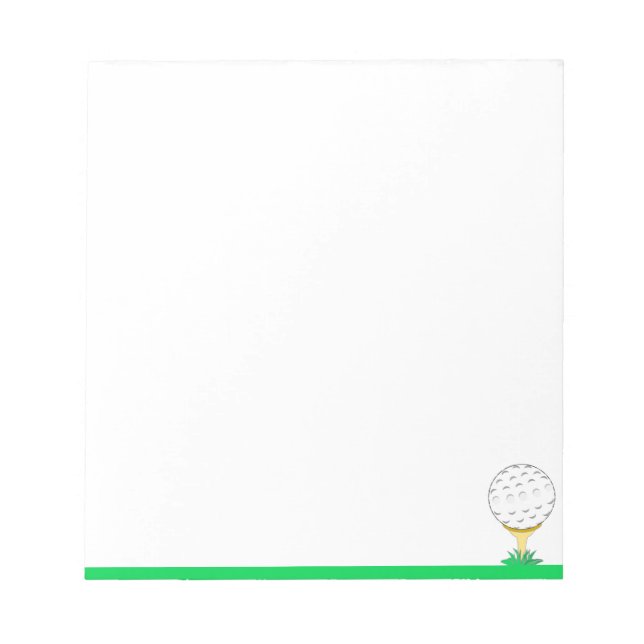 Einfacher Golfball benutzerdefiniert Notizblock (Vorderseite)