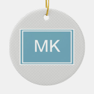 Einfacher grauer Zickzack Keramikornament