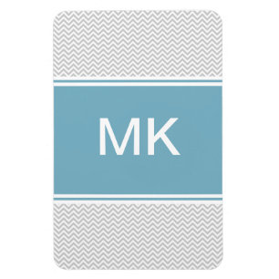 Einfacher grauer Zickzack Magnet