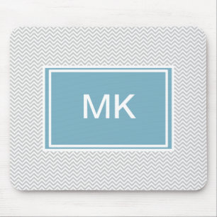 Einfacher grauer Zickzack Mousepad