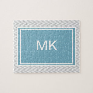 Einfacher grauer Zickzack Puzzle