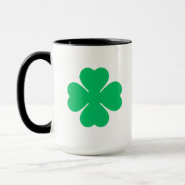 Einfacher großer Klee für Glück Tasse
