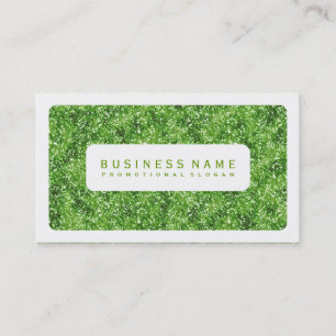 Einfacher grüner Glitzer Visitenkarte