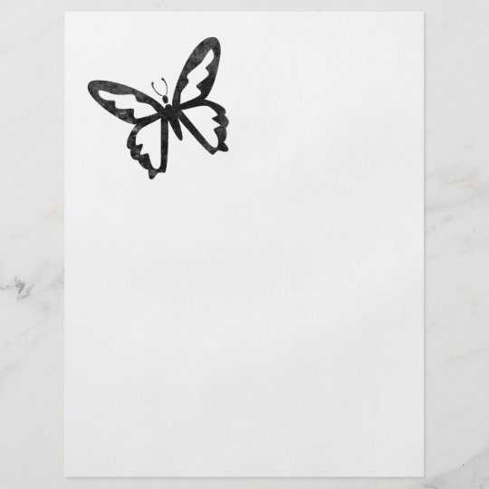 Einfacher Grungy schwarzer Schmetterling Flyer
