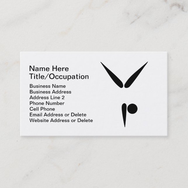 Einfacher Gymnastik-Trainer Trommelgymnast-| Visitenkarte (Vorderseite)