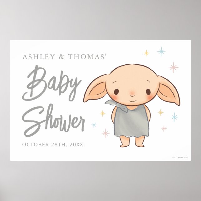 Einfacher Harry Potter - Dobby Baby Shower Poster (Vorne)