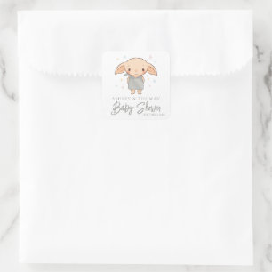Einfacher Harry Potter - Dobby Baby Shower Quadratischer Aufkleber