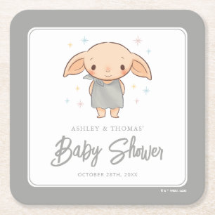 Einfacher Harry Potter - Dobby Baby Shower Rechteckiger Pappuntersetzer