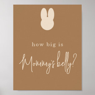Einfacher Hase Wie groß ist Mamas Bauch  Poster