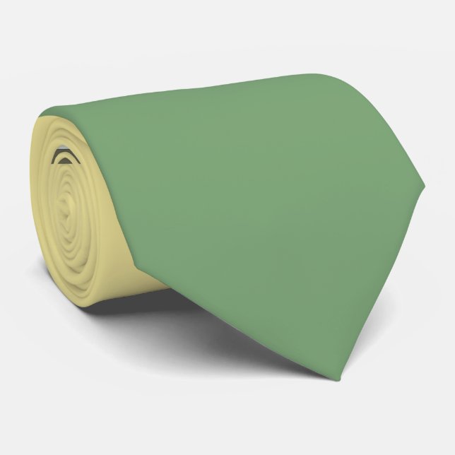 Einfacher hellgelber und sparagischer grüner Ton Krawatte (Gerollt)
