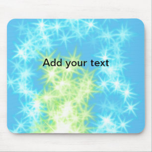 Einfacher himmelblauer Glitter-Sternenglanz, füge Mousepad