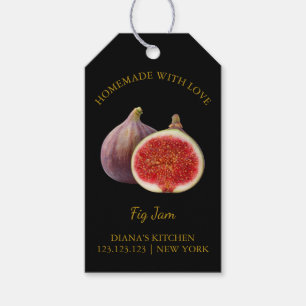 Einfacher Homemade Fig Jam Hang Tag l Black Geschenkanhänger