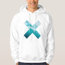 Einfacher Hoodie Form der tropischen blauen Lagune