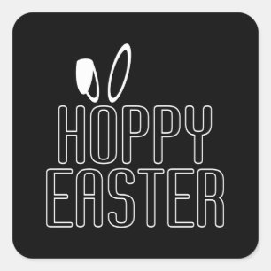 Einfacher Hoppy Osterpun Typografie  Aufkleber - S