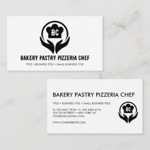 Einfacher Konditor Bäckerei Pizzeria Koch Visitenkarte