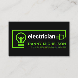 Einfacher, kreativer, grüner Stromkreis Visitenkarte
