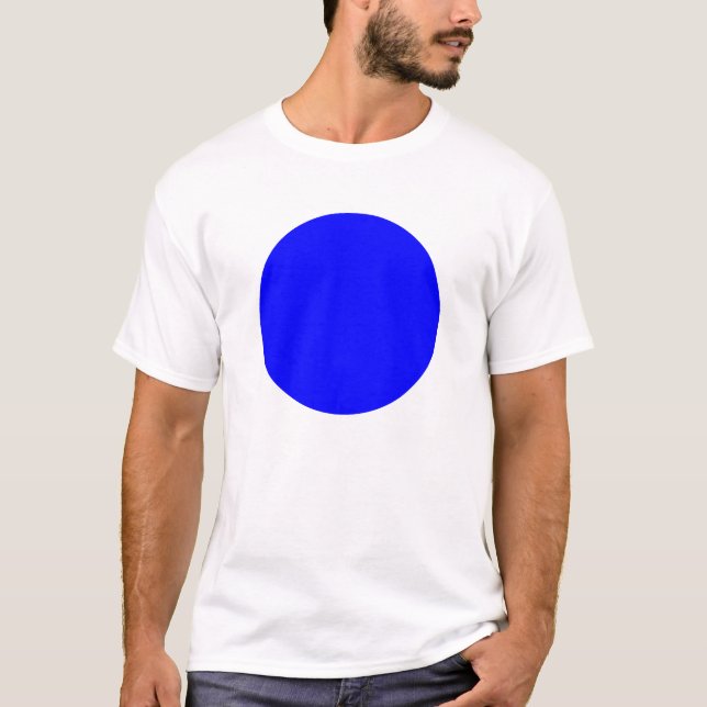Einfacher Kreis - Blau T-Shirt (Vorderseite)