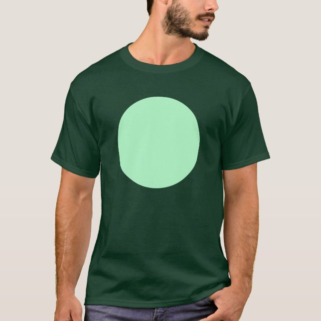 Einfacher Kreis - Ghost grün T-Shirt (Vorderseite)