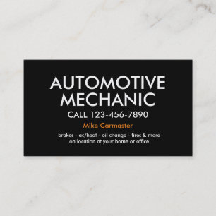 Einfacher, kühner Auto-Mechaniker Visitenkarte
