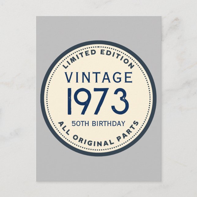 EINFACHER KUNSTWERK AM GEBURTstag Postkarte (Vorderseite)