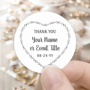 Einfacher ländlicher Blumenkranz für die Hochzeit  Runder Aufkleber