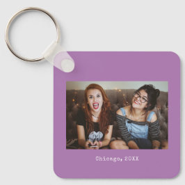 Einfacher Lavendel Minimalistisches Foto Keepake Schlüsselanhänger