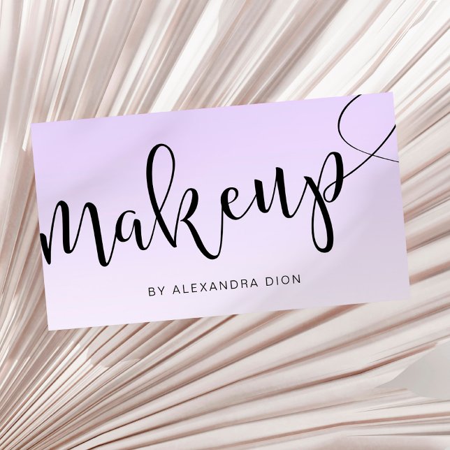 Einfacher Lavendel mit handgeschriebenen Skripten Visitenkarte (Von Creator hochgeladen)