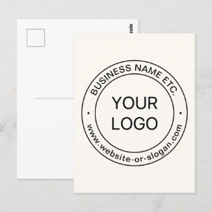 Einfacher Logo-Ersatz & bearbeitbarer Text Off W Postkarte