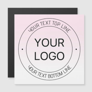 Einfacher Logo-Ersatz & editierbarer Text Pink Omb Magnetkarte