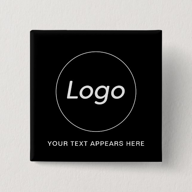 Einfacher Logo-Text Button (Vorderseite)